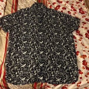 Black and White Edgar Allen button up